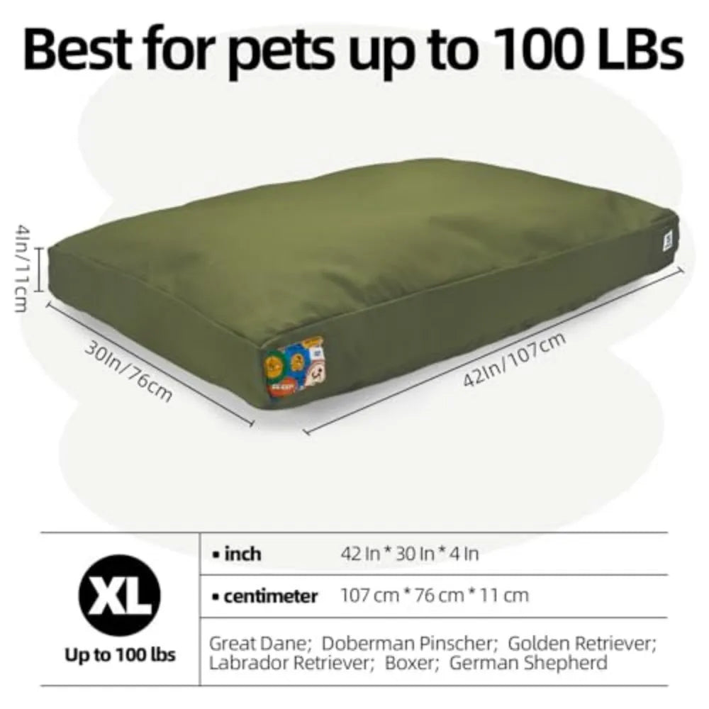 Waterproof Indestructible Canvas Dog Bed With Cover