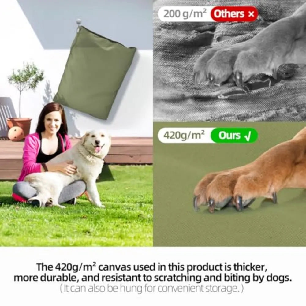 Waterproof Indestructible Canvas Dog Bed With Cover
