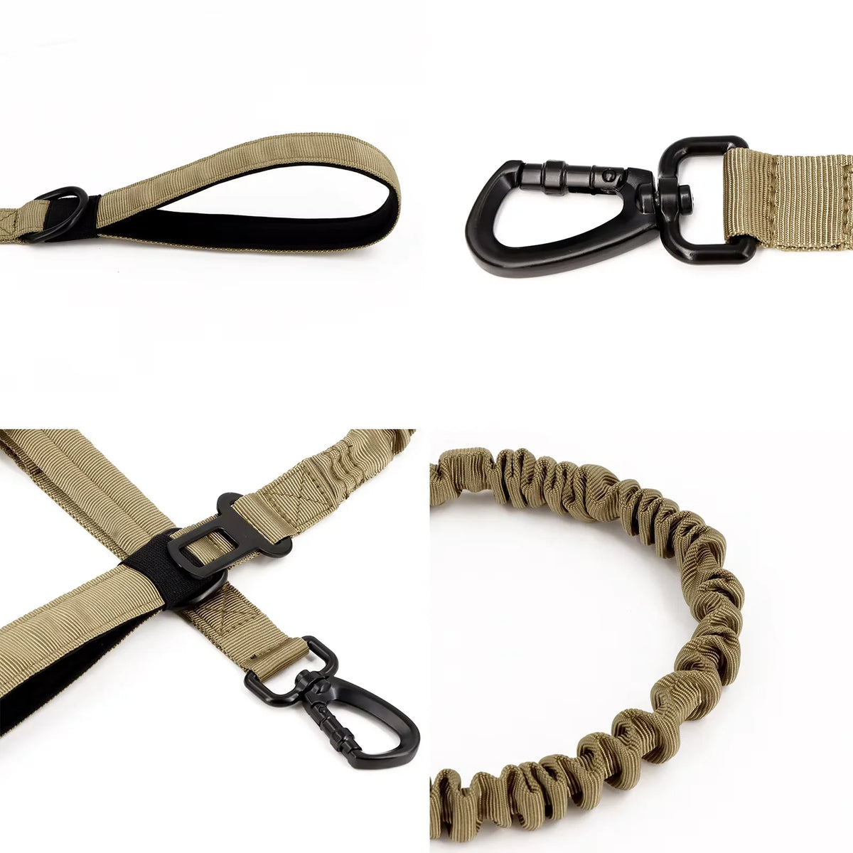Petra vel Adjustable Dual Handle Quick Release Nylon Dog Leash