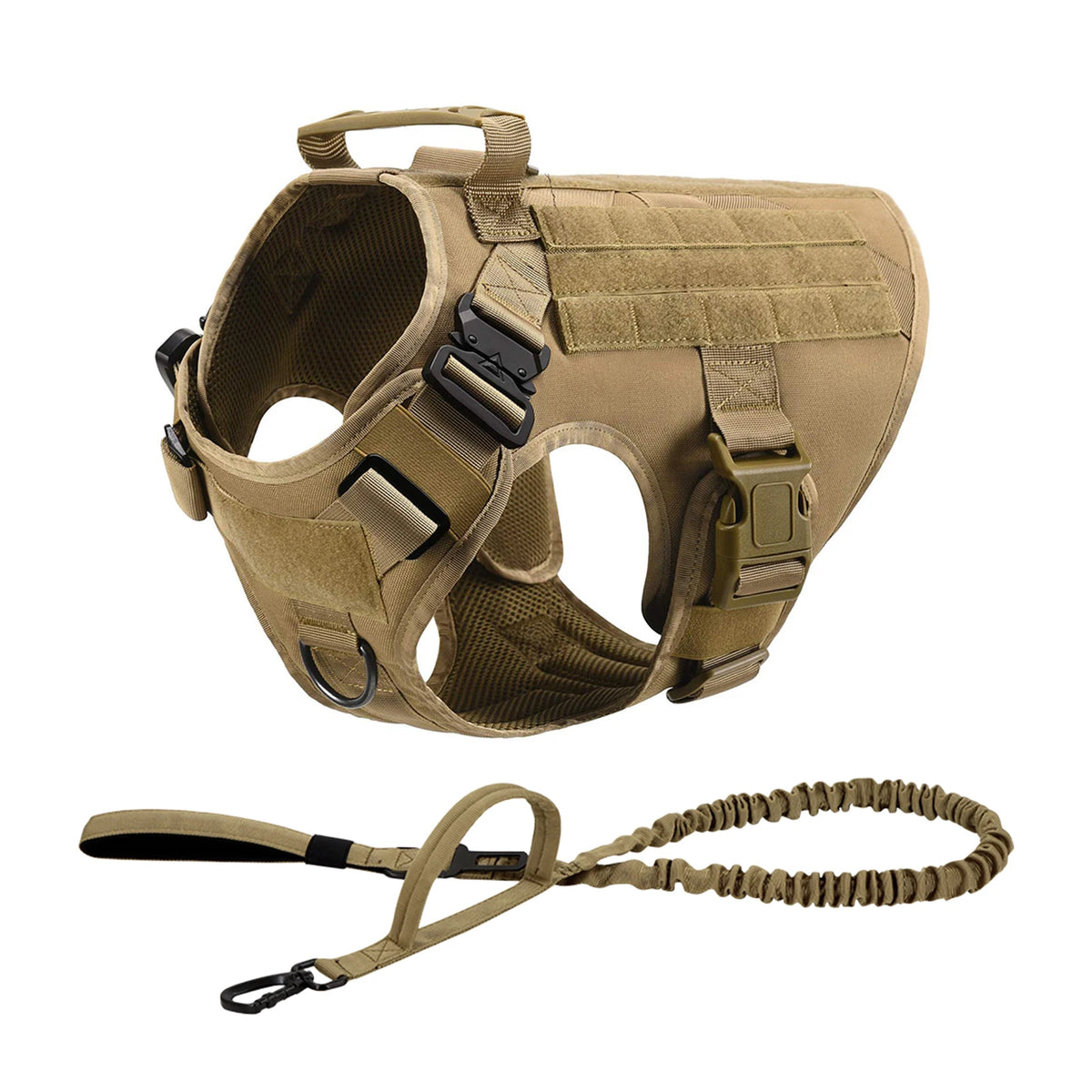 Petavel Tactical Dog Harness With Molle Pockets For Training