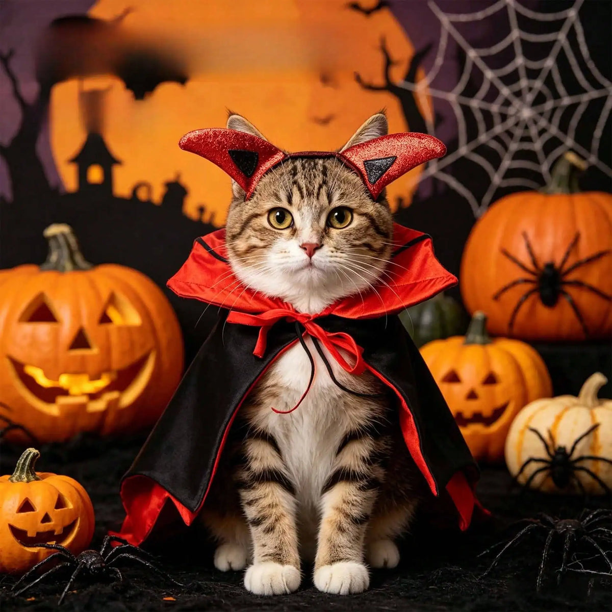 Halloween Bat Wing Pet Costume Cape for Dogs and Cats