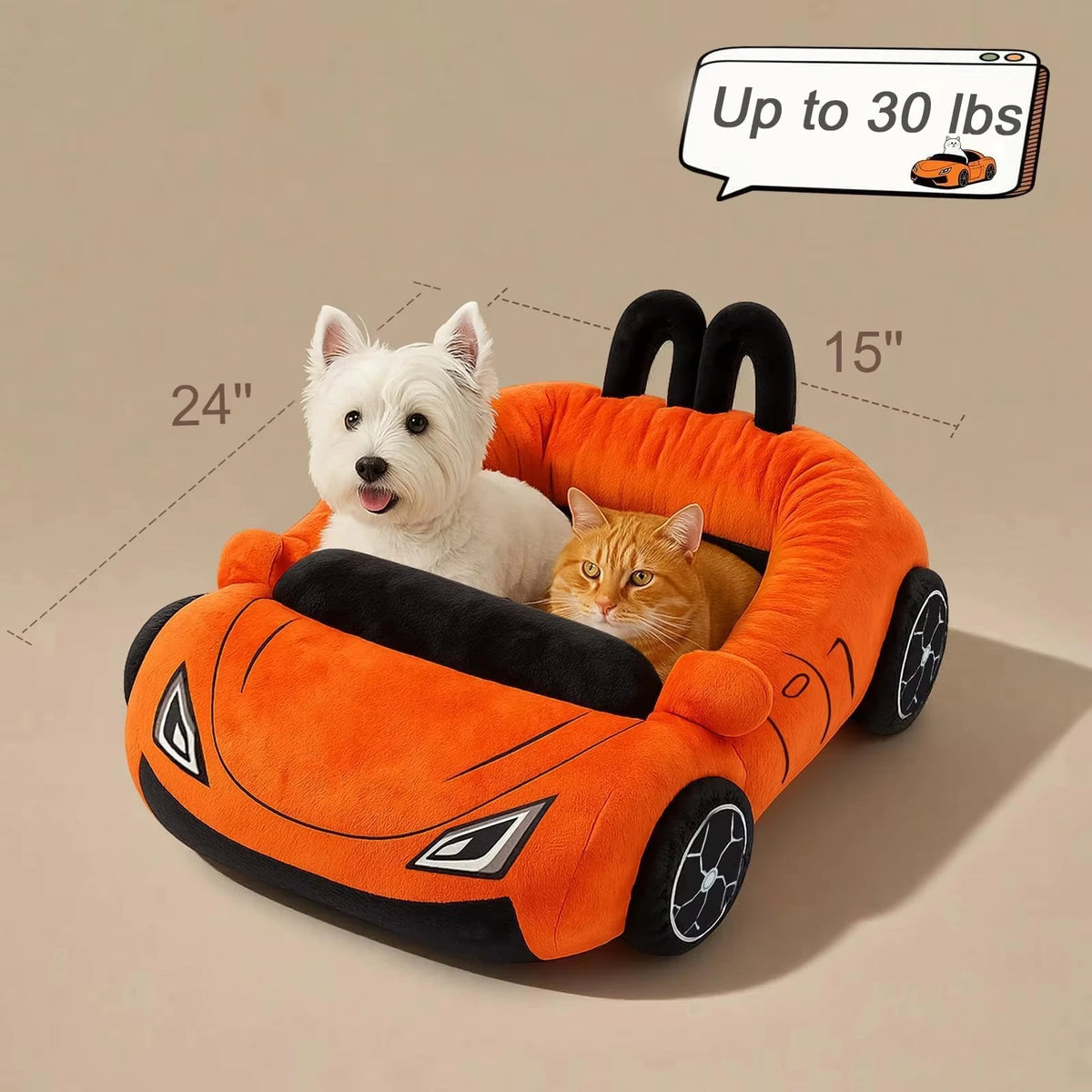 CWV Supercar Design Soft Coral Fleece Pet Sleeping Bed