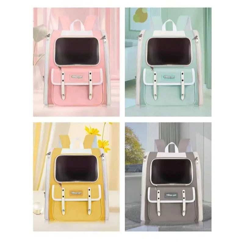 Foldable Cat Backpack Carrier, Airline Approved Pet Travel Bag