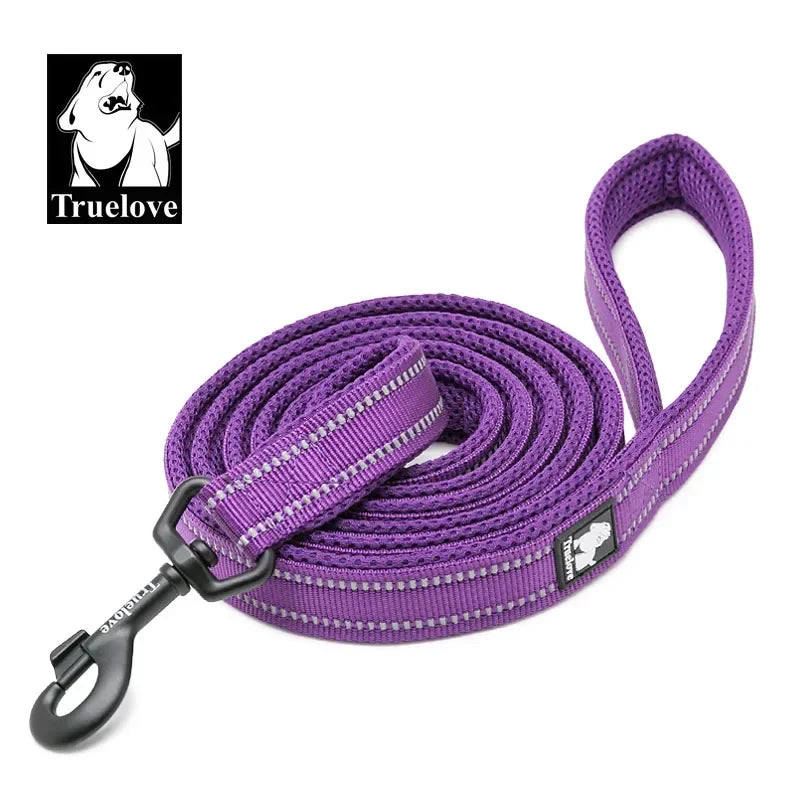 Truelove Soft Padded Reflective Nylon Mesh Dog Leash