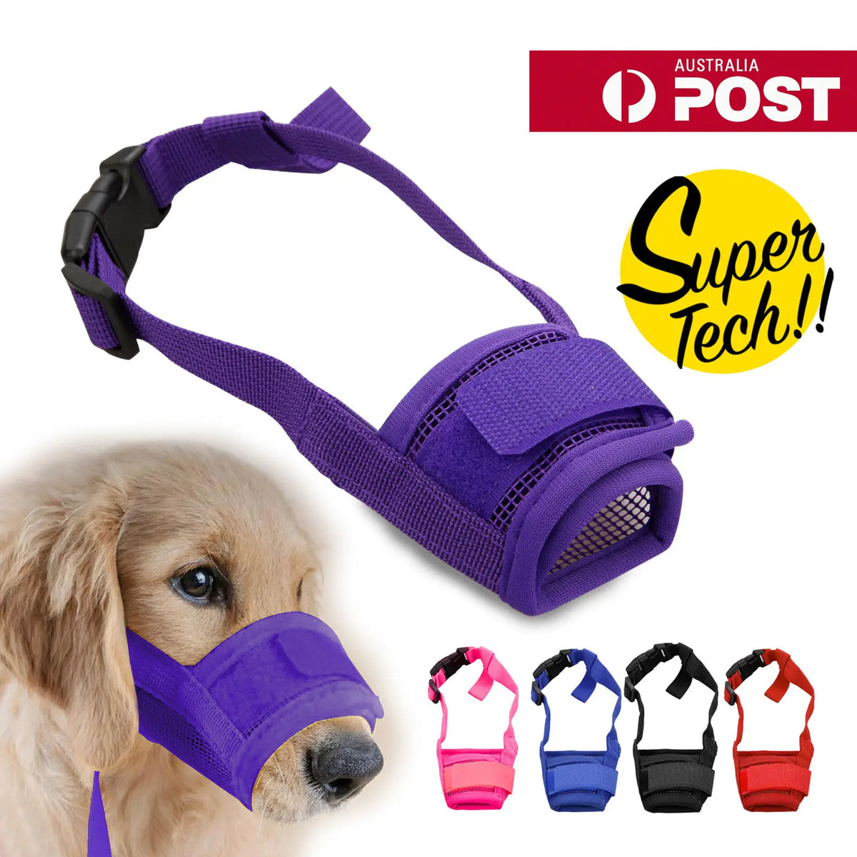 Adjustable Pet Dog Mouth Muzzle For Grooming Anti Chewing