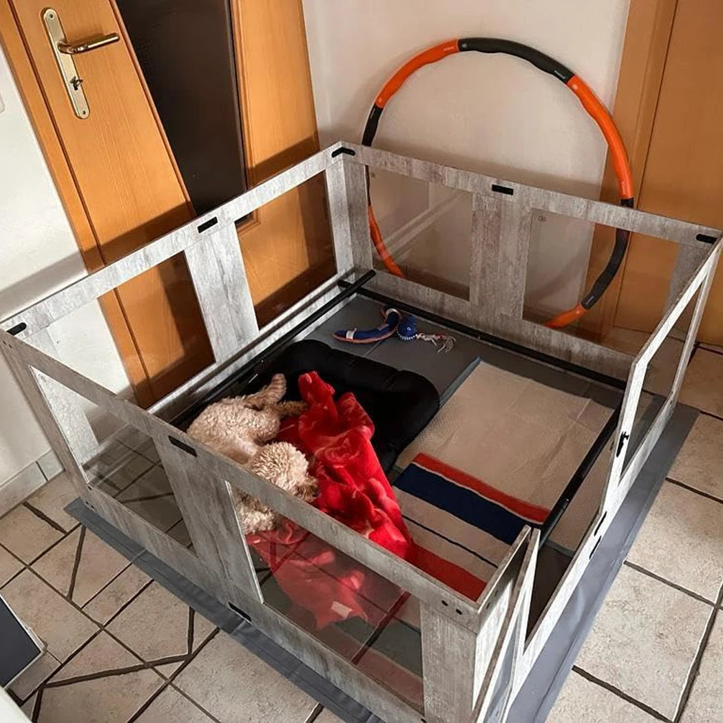 Borwart Heavy Duty Pet Playpen Kennel With Waterproof Mat