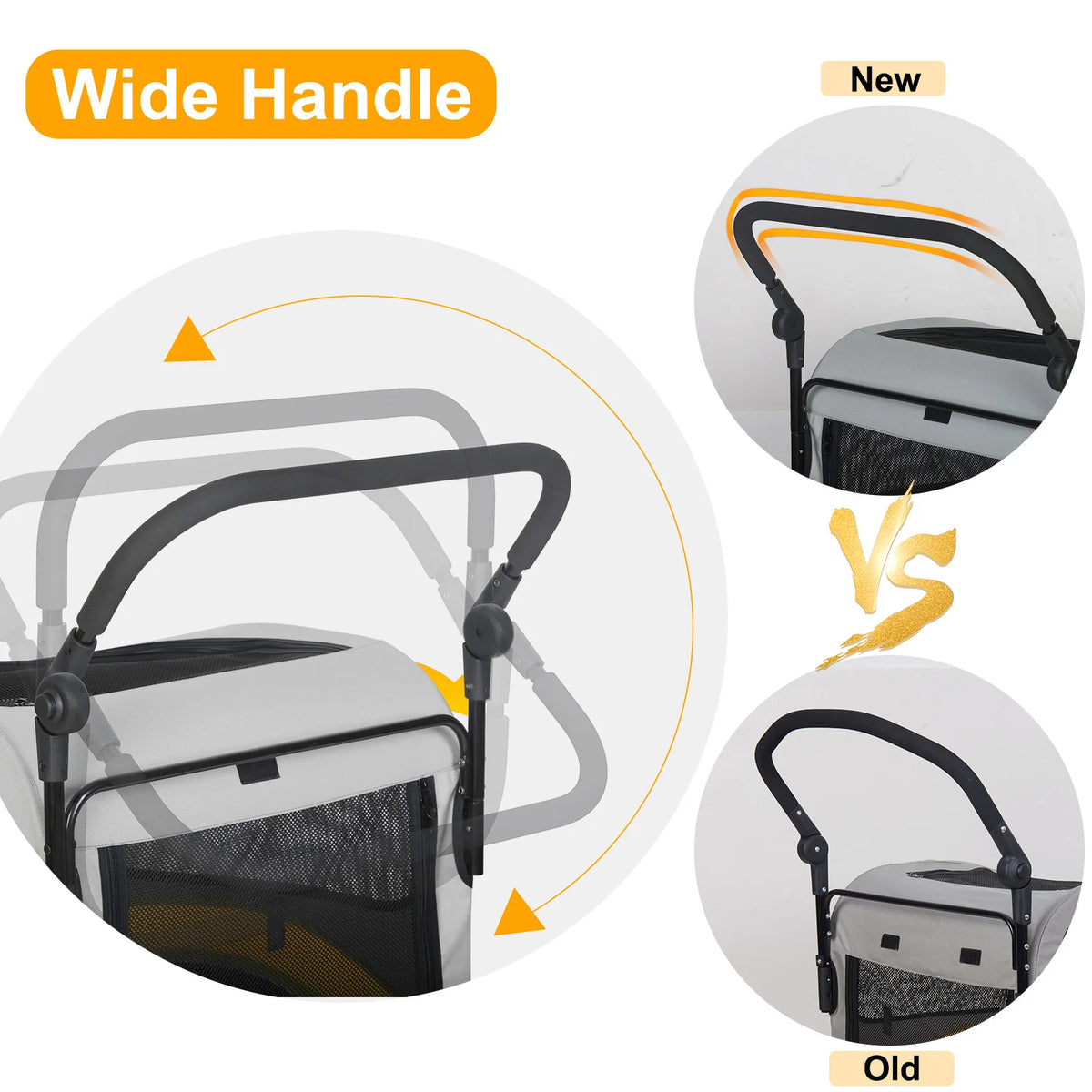 Portable Pet Travel Stroller Folding Jogger Wagon Carrier With Leash