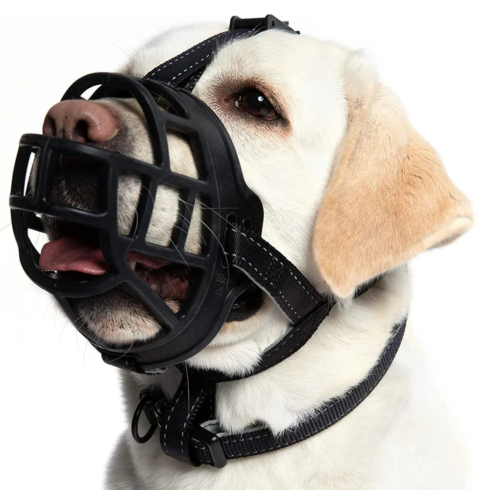 Breathable Soft Silicone Basket Dog Muzzle With Secure Buckle