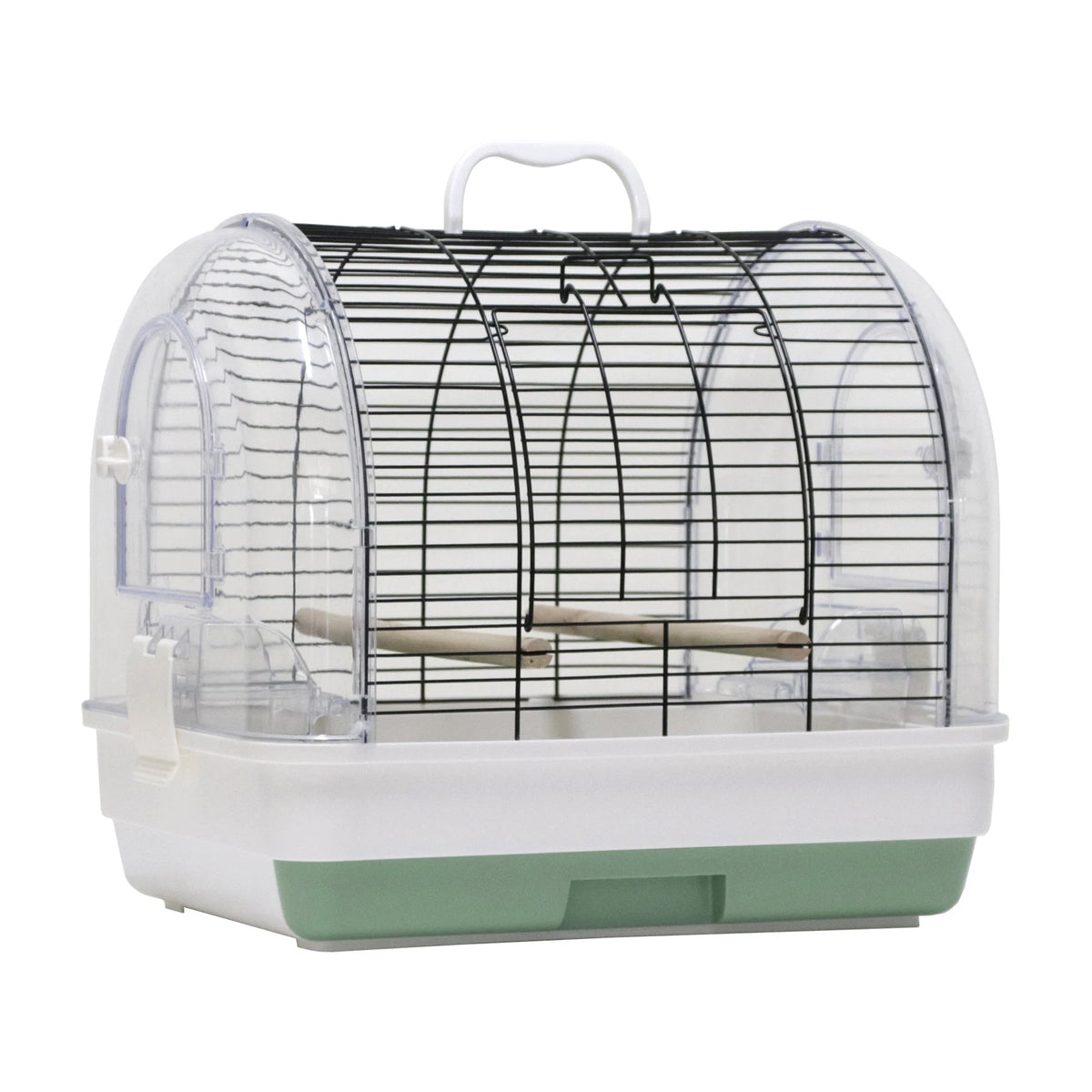 HiMISS Compact Metal Bird Travel Cage For Small Birds
