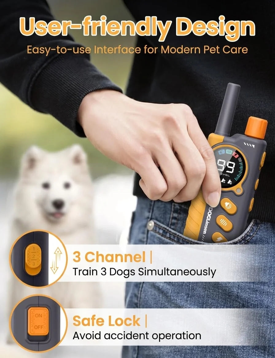 PaiPaitek Waterproof Dog Training Collar With Bark Control Remote