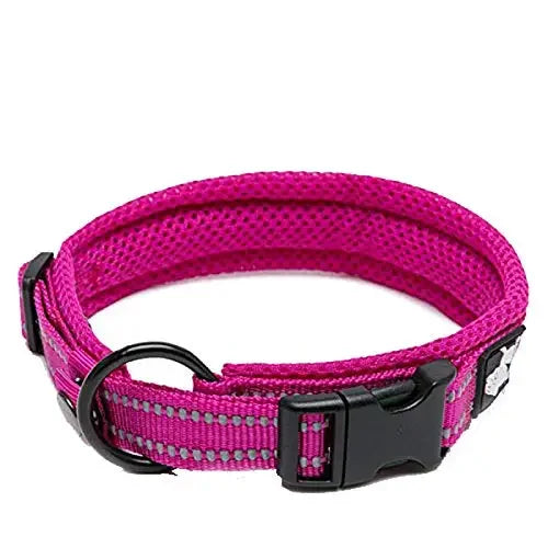 TrueLove Pet Collar Nylon Adjustable Padded Reflective Heavy Duty Luxury