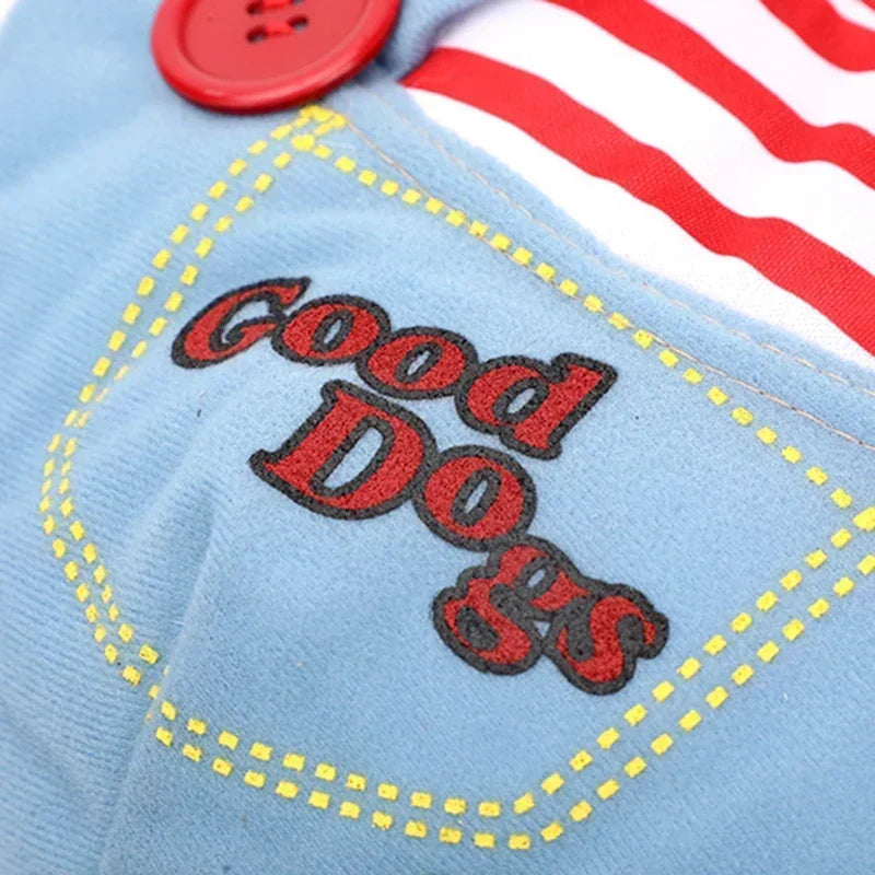 Halloween Chucky Costume for Dogs and Cats 3D Cosplay Outfit