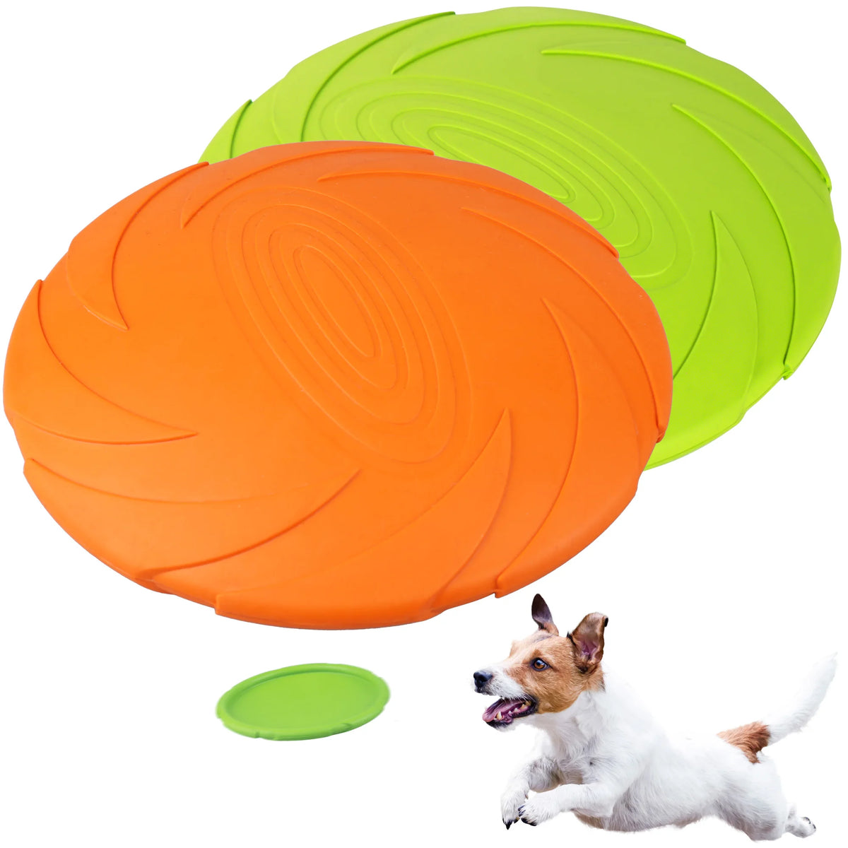 Durable Rubber Dog Flying Disc for Water and Beach Play