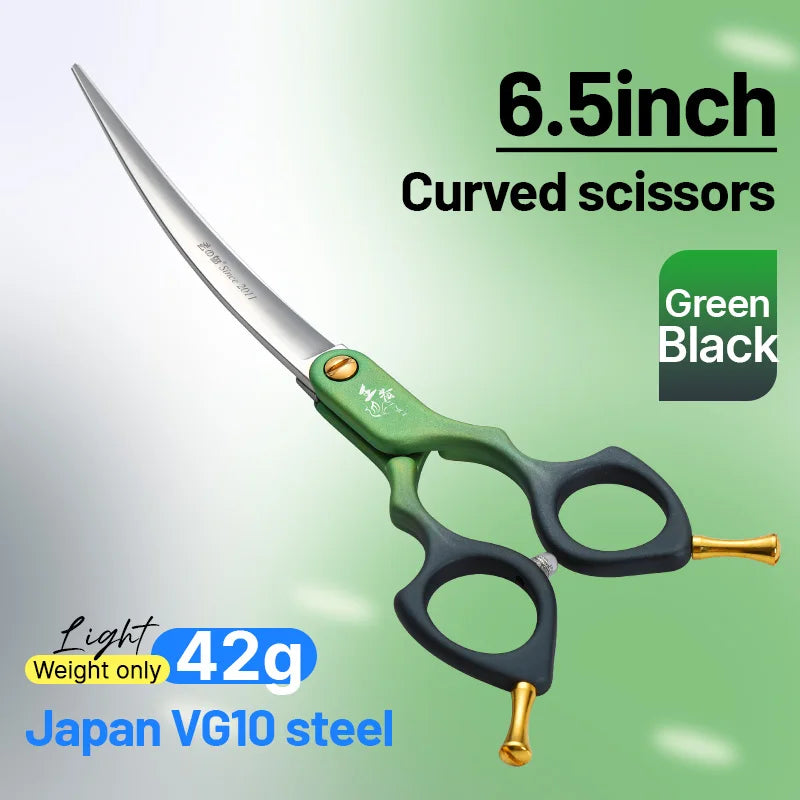 Fenice VG10 Steel Curved Dog Grooming Shears for Professional Cutting
