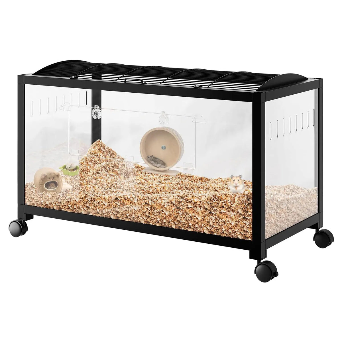 HiMiss 3 Tier Hamster Cage With Running Wheel And Ramp