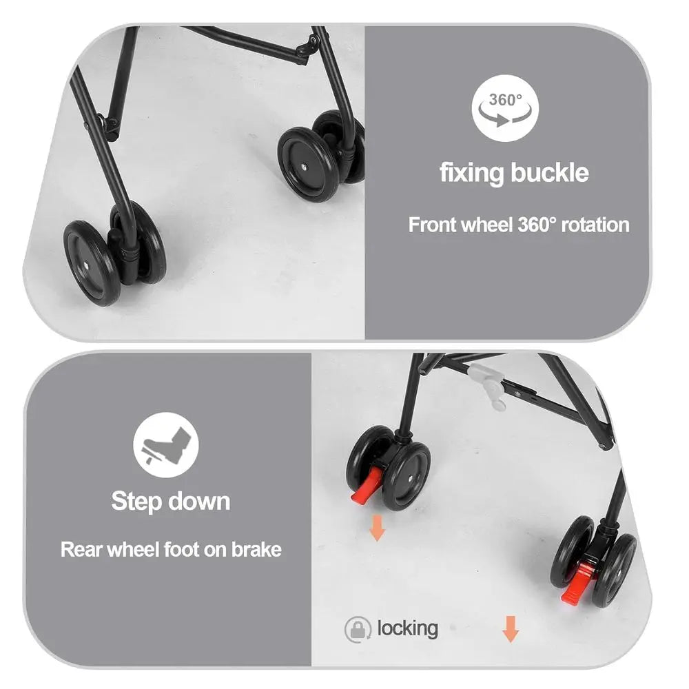 Foldable Travel Pet Stroller For Small Dogs And Cats