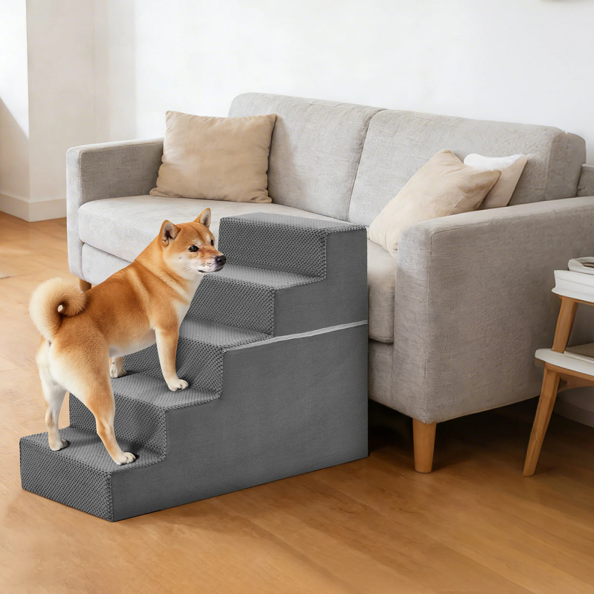Heavy Duty Foam Dog Stair Ramp For Small Dogs Indoor
