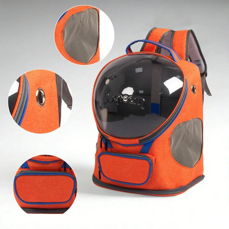 Foldable Breathable Pet Backpack Carrier For Cats And Dogs