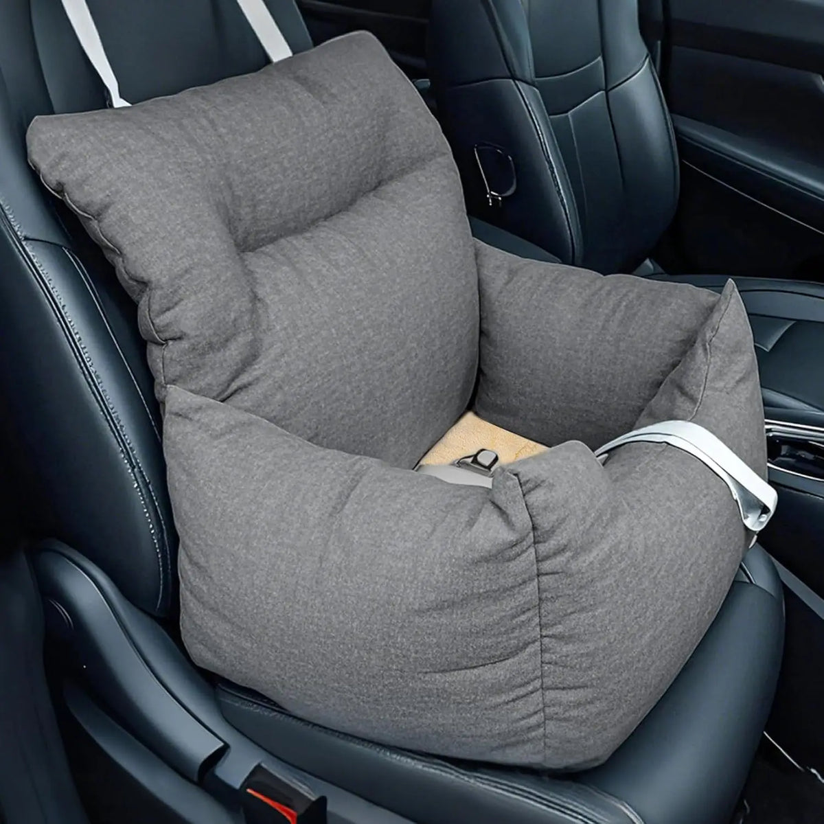 HiMISS Elevated Dog Booster Car Seat Bed With Safety Tether