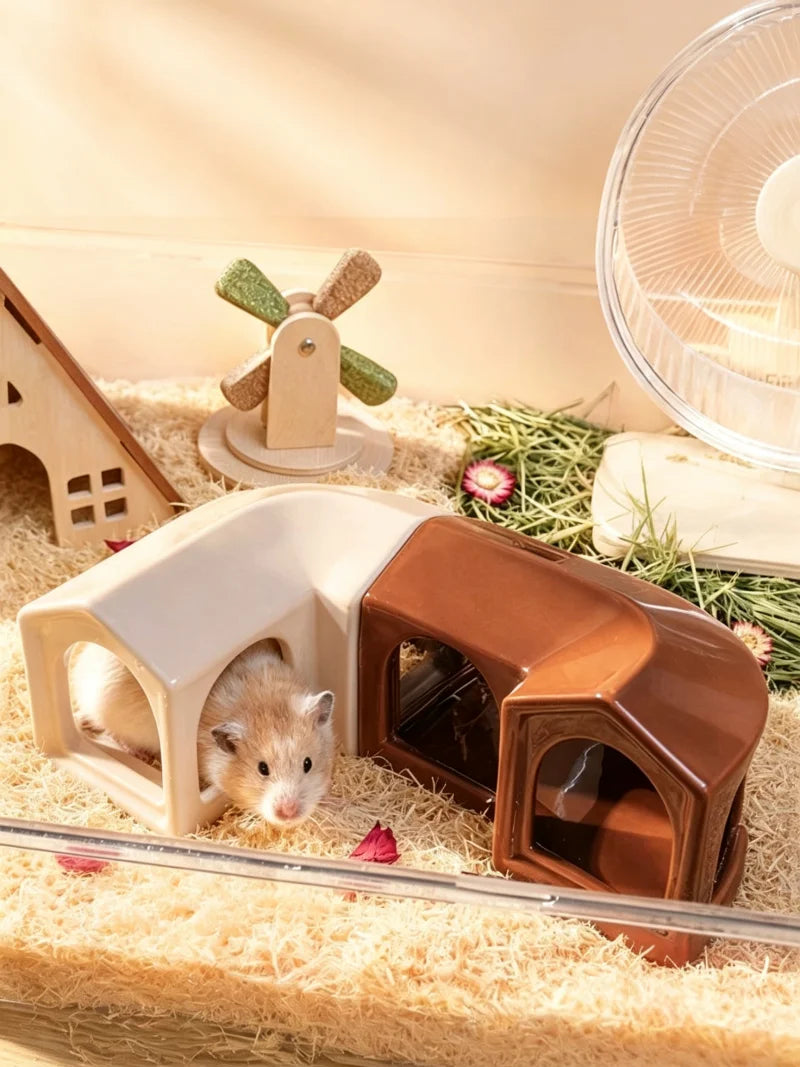 Ceramic Small Pet House For Hamsters Rabbits And Chinchillas