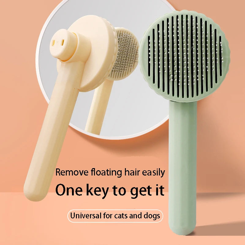Self Cleaning Pet Hair Removal Comb For Cats And Dogs