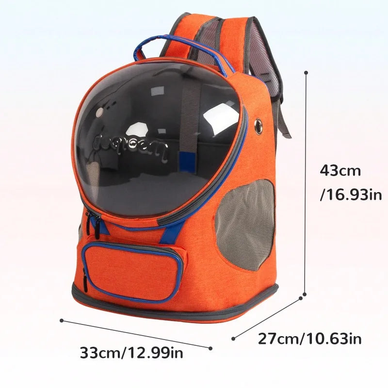 Foldable Breathable Pet Backpack Carrier For Cats And Dogs