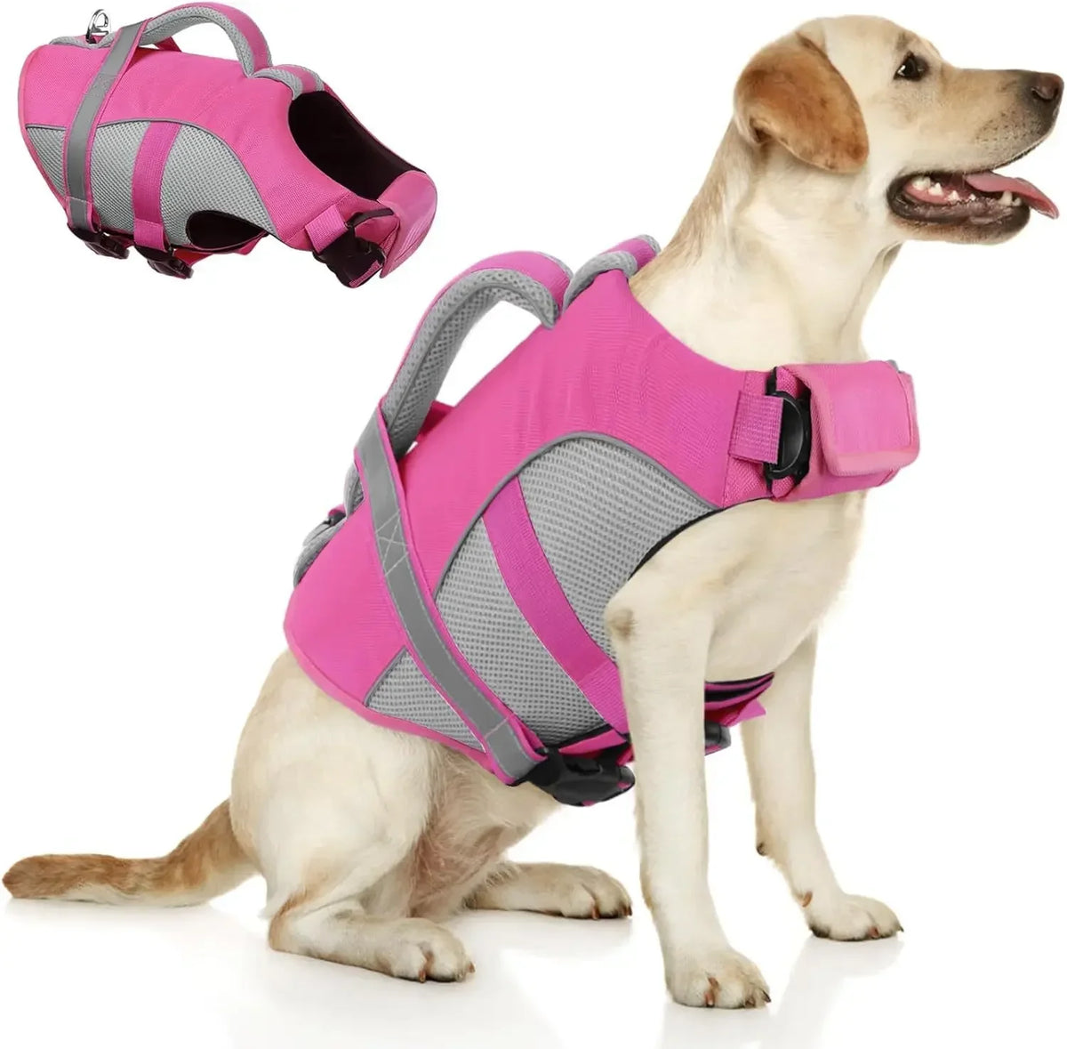 Bxx High Buoyancy Mesh Dog Life Jacket With Rescue Handle
