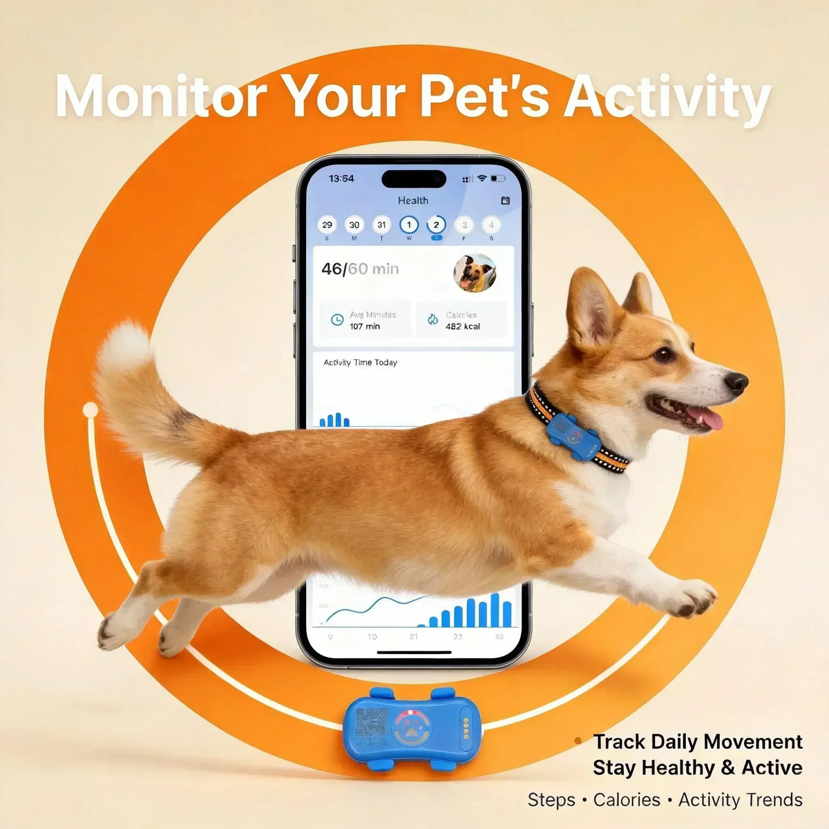 WANWAYTECH 4G GPS Pet Tracker Real Time Location Tracking