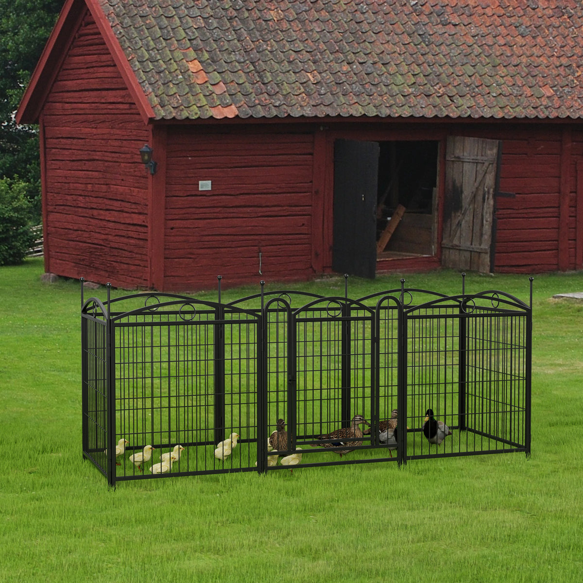 Heavy Duty Foldable Metal Dog Playpen For Indoor Outdoor Use