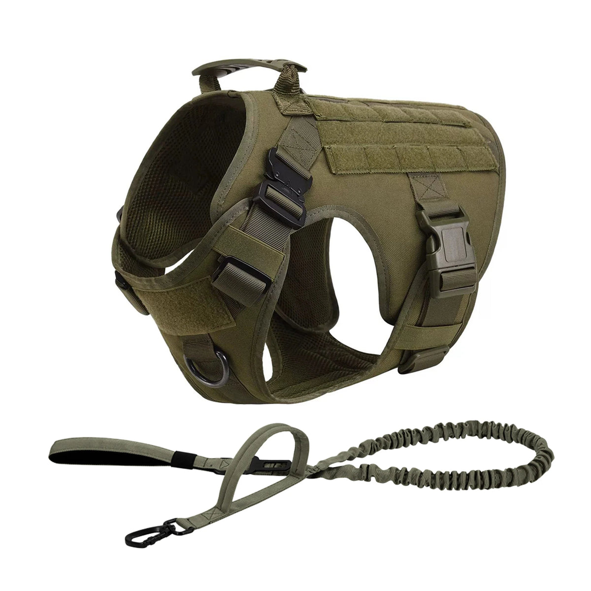 Petavel Tactical Dog Harness With Molle Pockets For Training