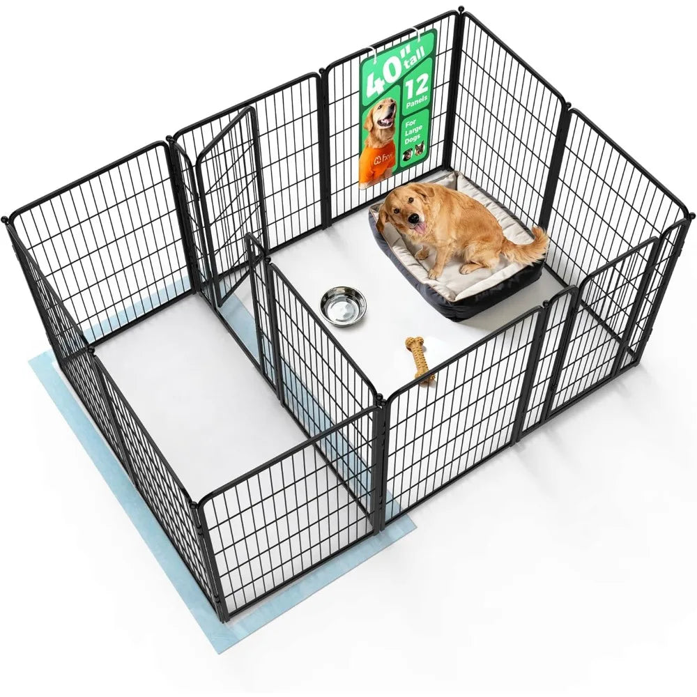 Indoor Dog Playpen With Connectors For Safe Stress Free Play