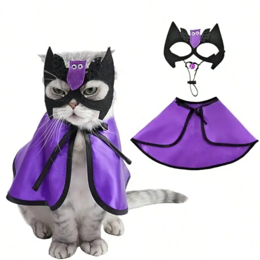 Vampire Halloween Cape Costume Bat Mask For Cats And Dogs