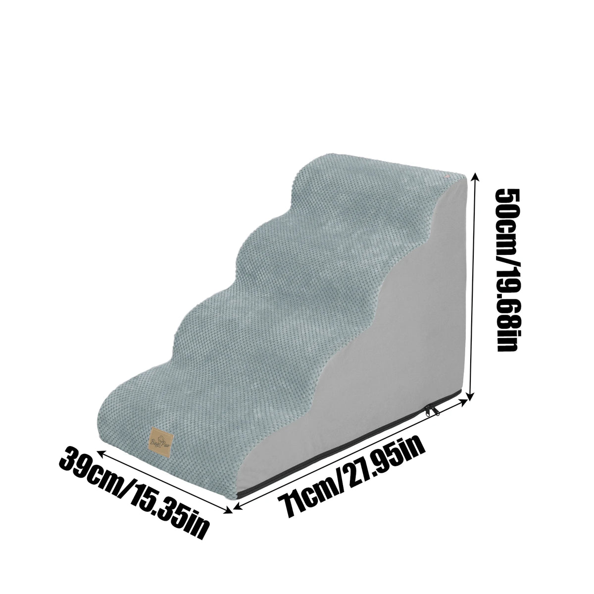 Portable Pet Stairs Featuring Removable Non Slip Cover