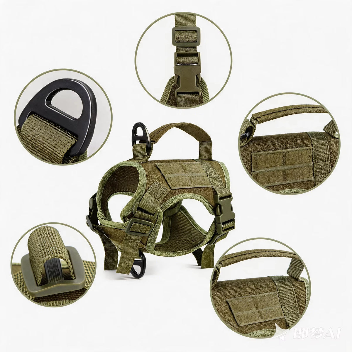Petravel Escape Proof Tactical Cat Harness With Leash Set