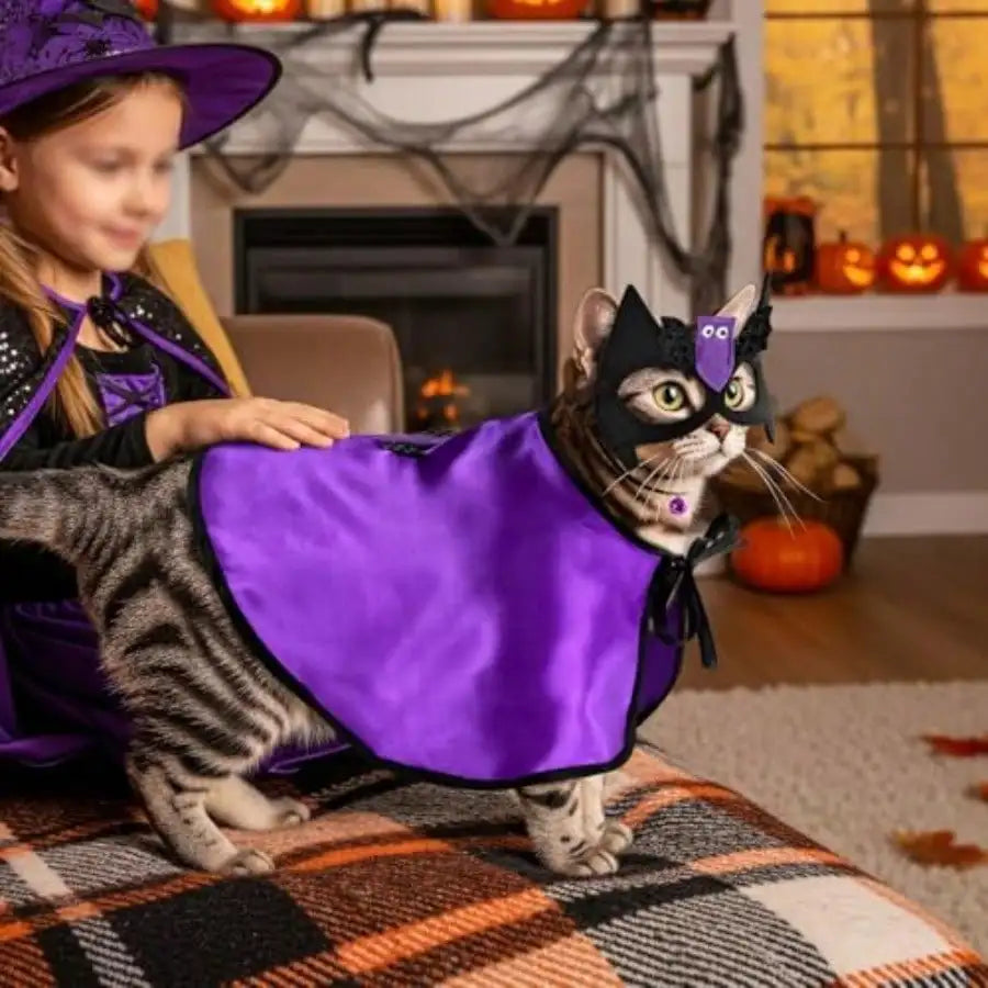 Vampire Halloween Cape Costume Bat Mask For Cats And Dogs