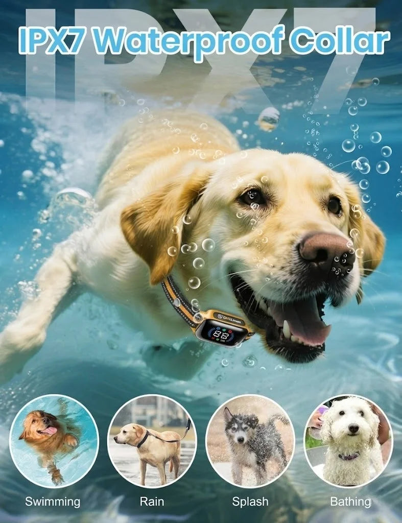 PaiPaitek Waterproof Dog Training Collar With Bark Control Remote