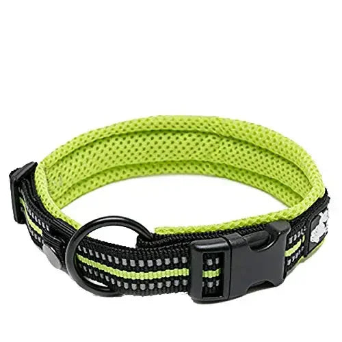 TrueLove Pet Collar Nylon Adjustable Padded Reflective Heavy Duty Luxury