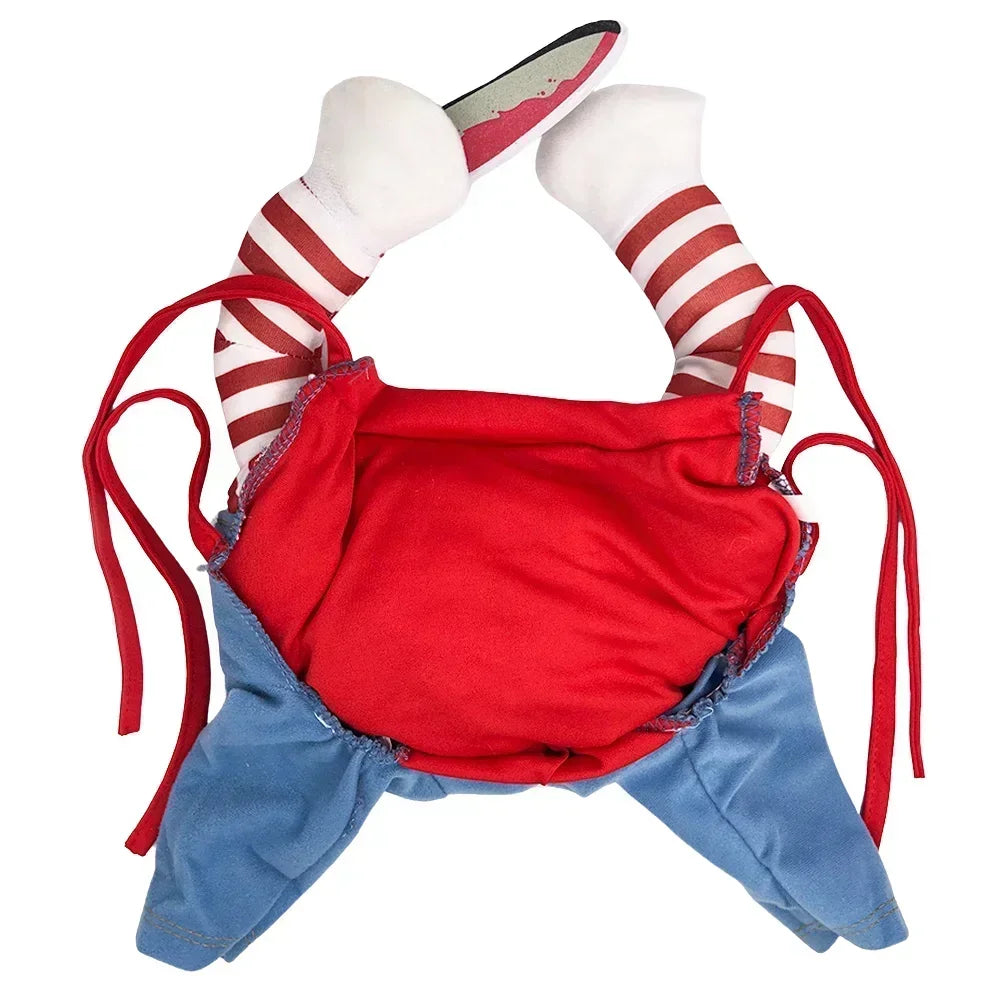 Halloween Chucky Costume for Dogs and Cats 3D Cosplay Outfit
