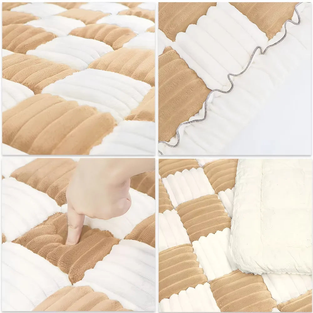 CWV Waterproof Anti Slip Coral Fleece Dog Bed Seat Cover