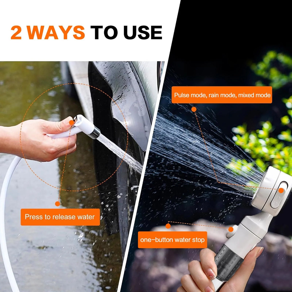 Portable Rechargeable Pet Shower Sprayer For Dogs And Cats