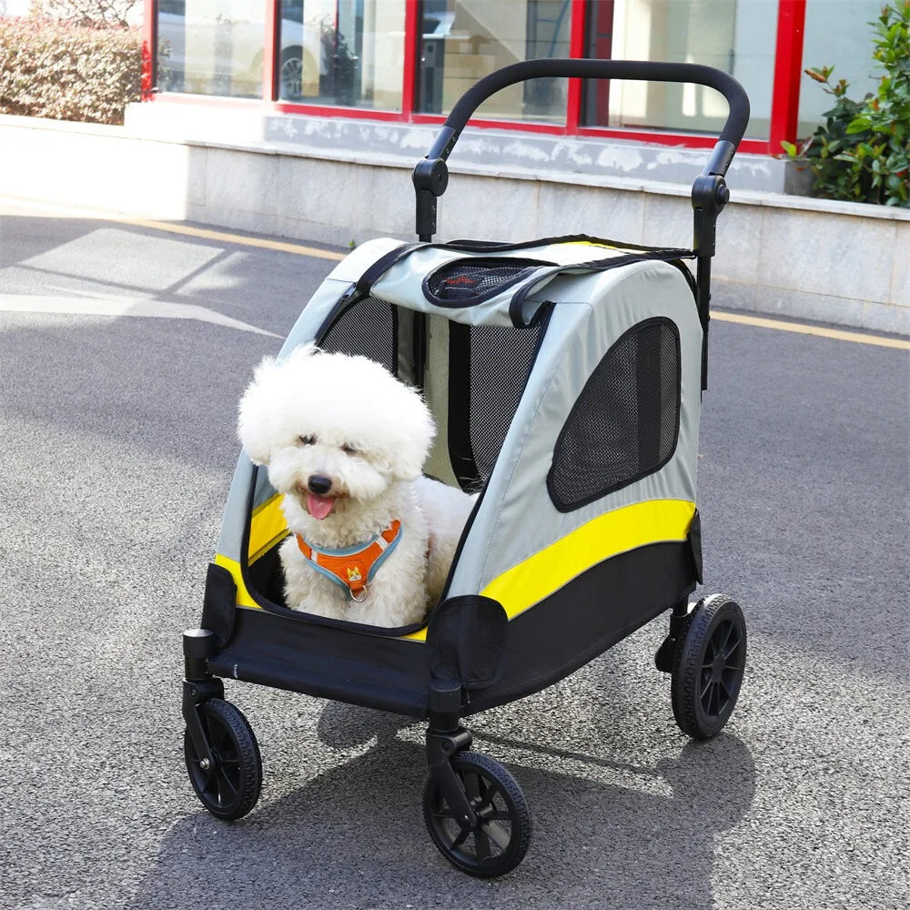 Bingopaw Foldable Pet Stroller With Removable Carrier For Small Pets