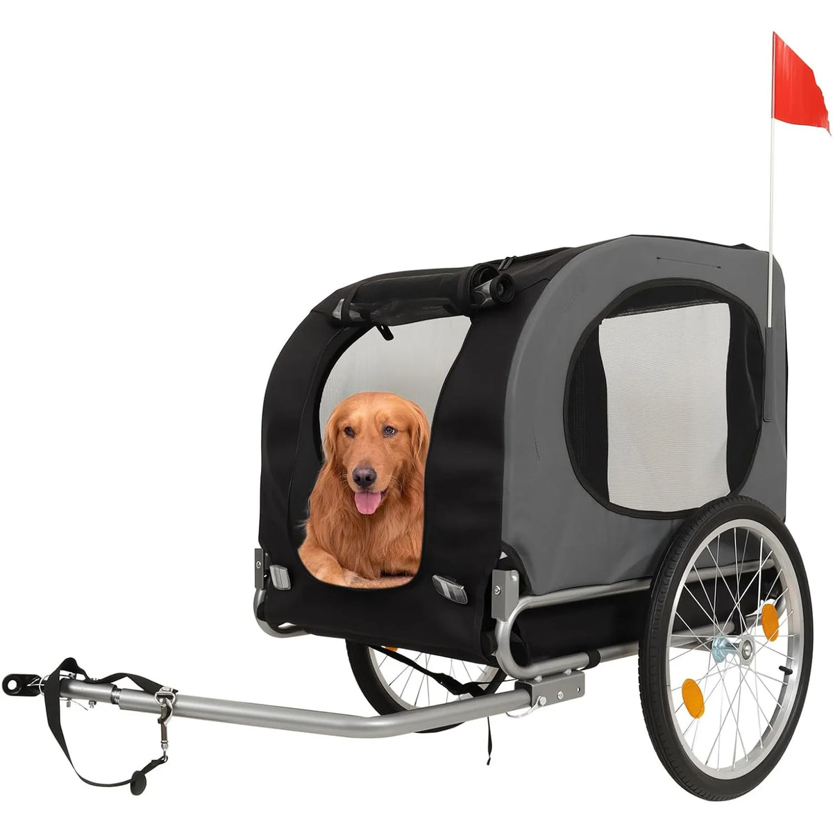 HiMISS Dog Bike Trailer And Jogging Stroller With Ventilated Mesh