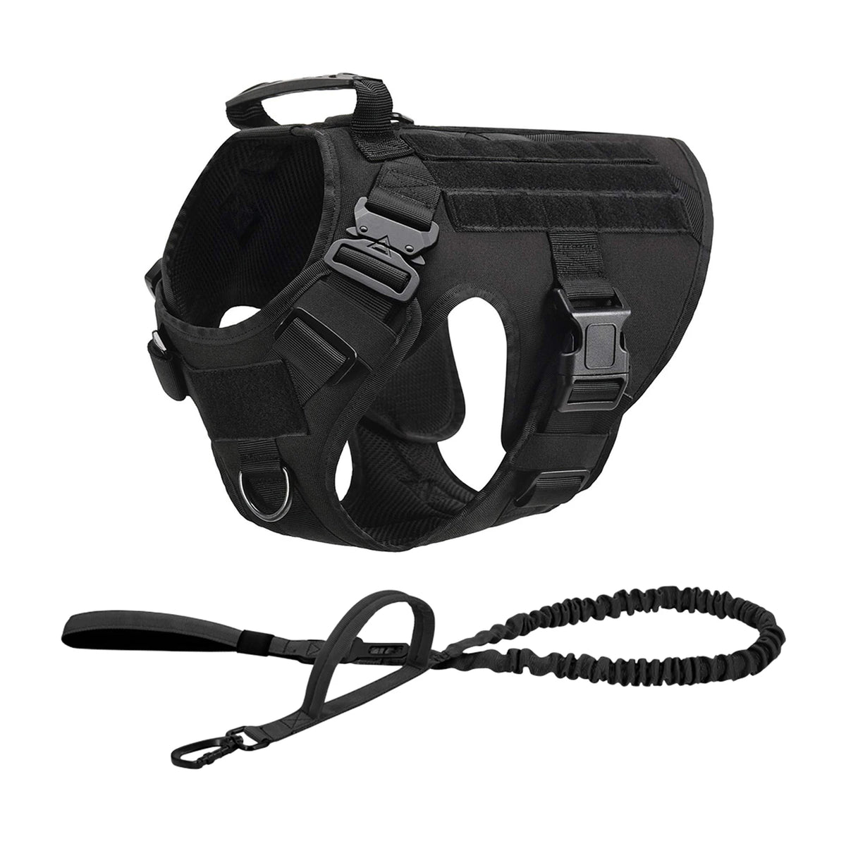 Petavel Tactical Dog Harness With Molle Pockets For Training