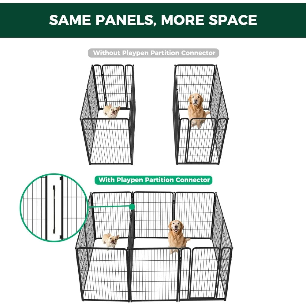 Indoor Dog Playpen With Connectors For Safe Stress Free Play