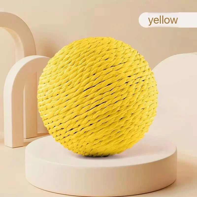 Large Sisal Cat Ball Toy Interactive Scratcher And Teeth Cleaner