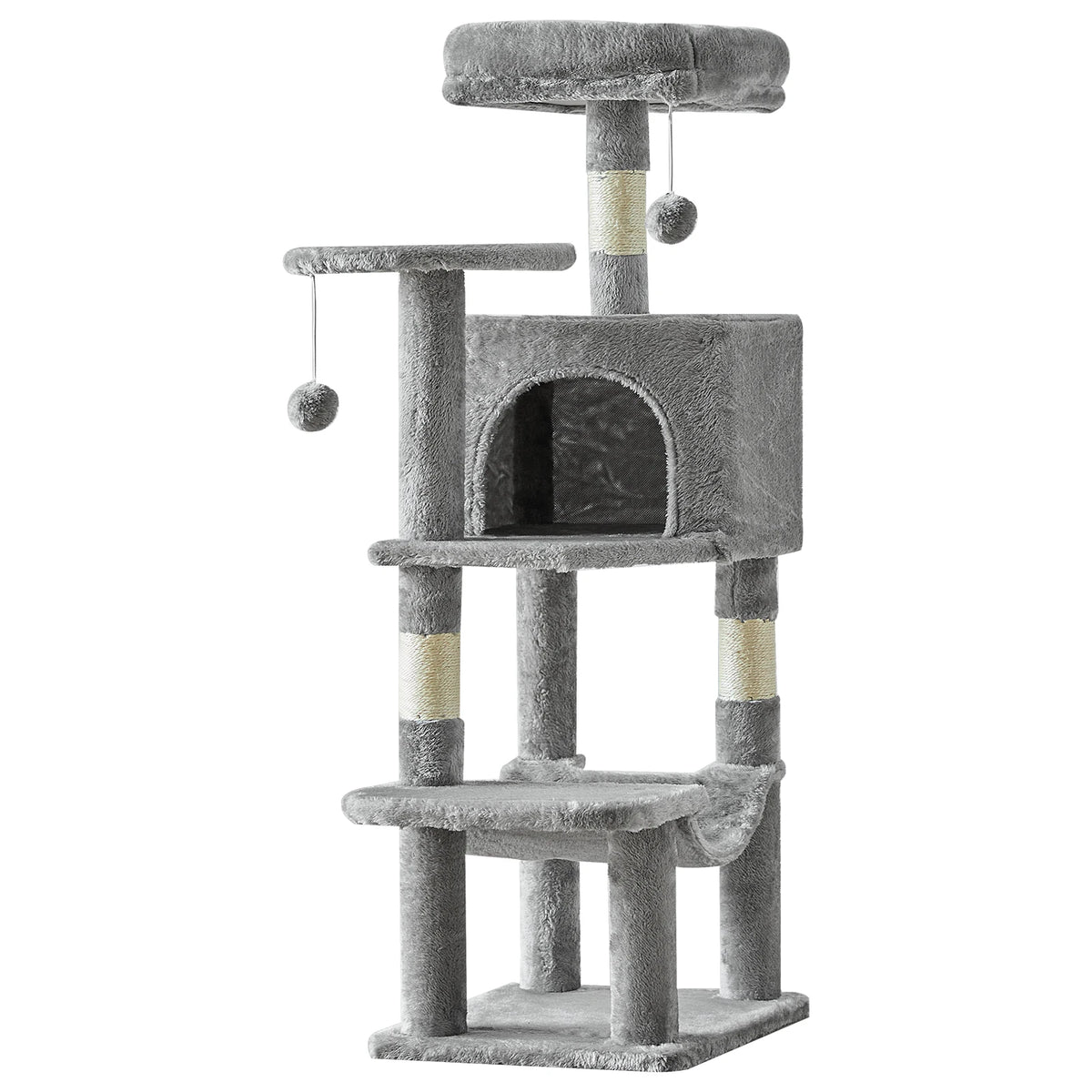 JHK Multi Tier Cat Climbing Tower Featuring Sisal Scratching Posts