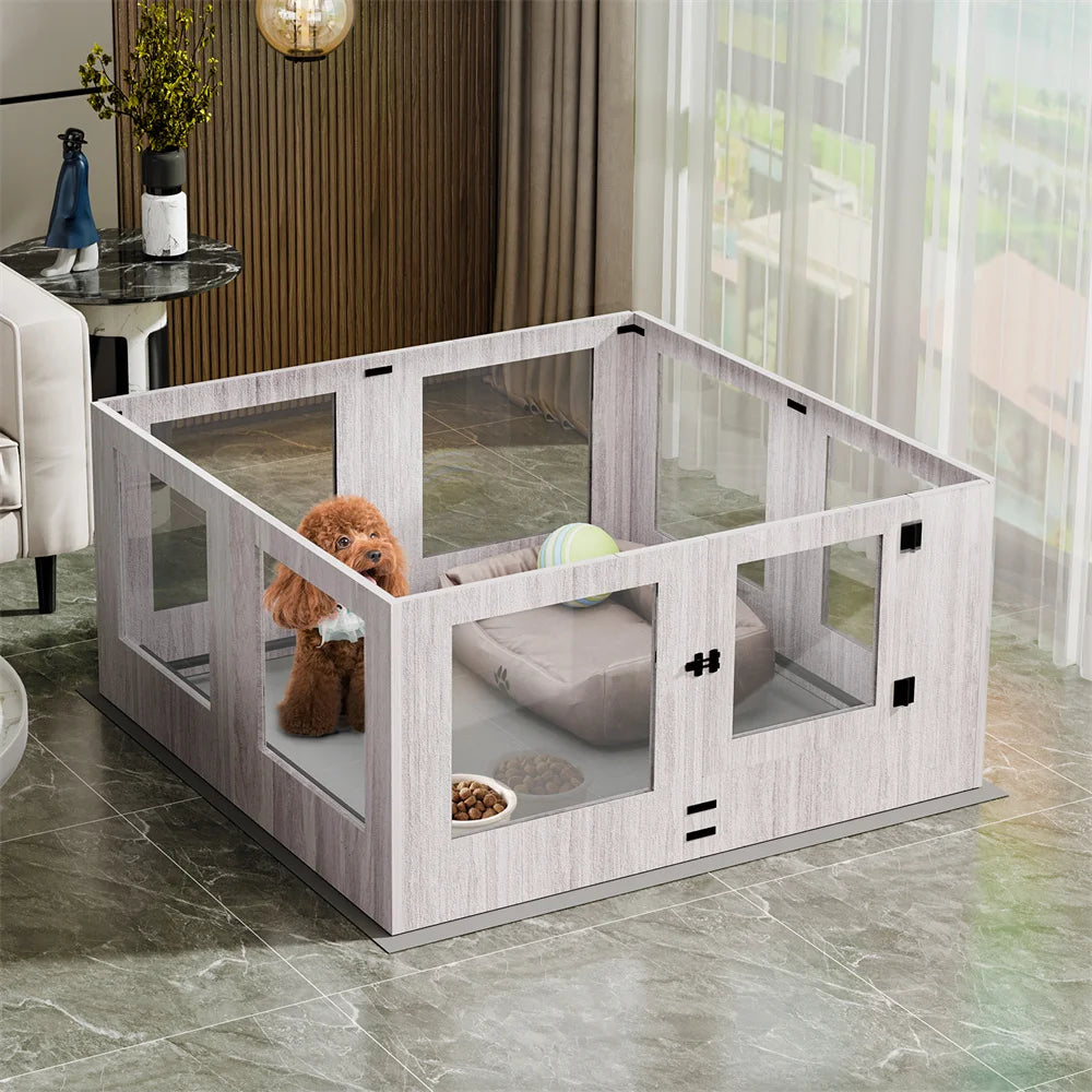 Borwart Heavy Duty Pet Playpen Kennel With Waterproof Mat