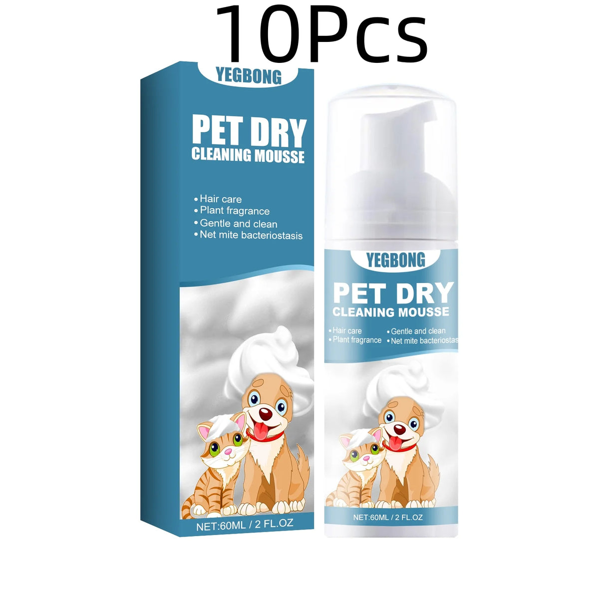 Yegbong Pet Dry Shampoo Mousse For Itchy Skin And Odor Relief