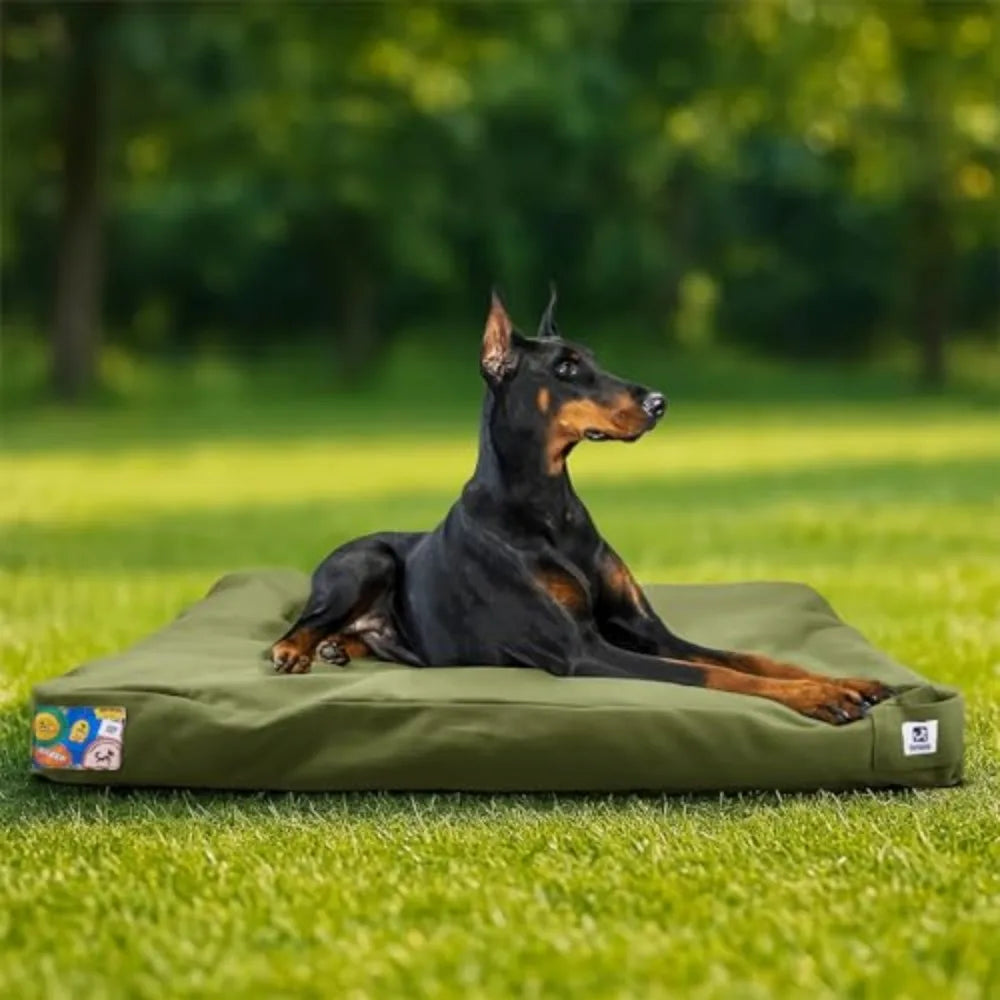 Waterproof Indestructible Canvas Dog Bed With Cover