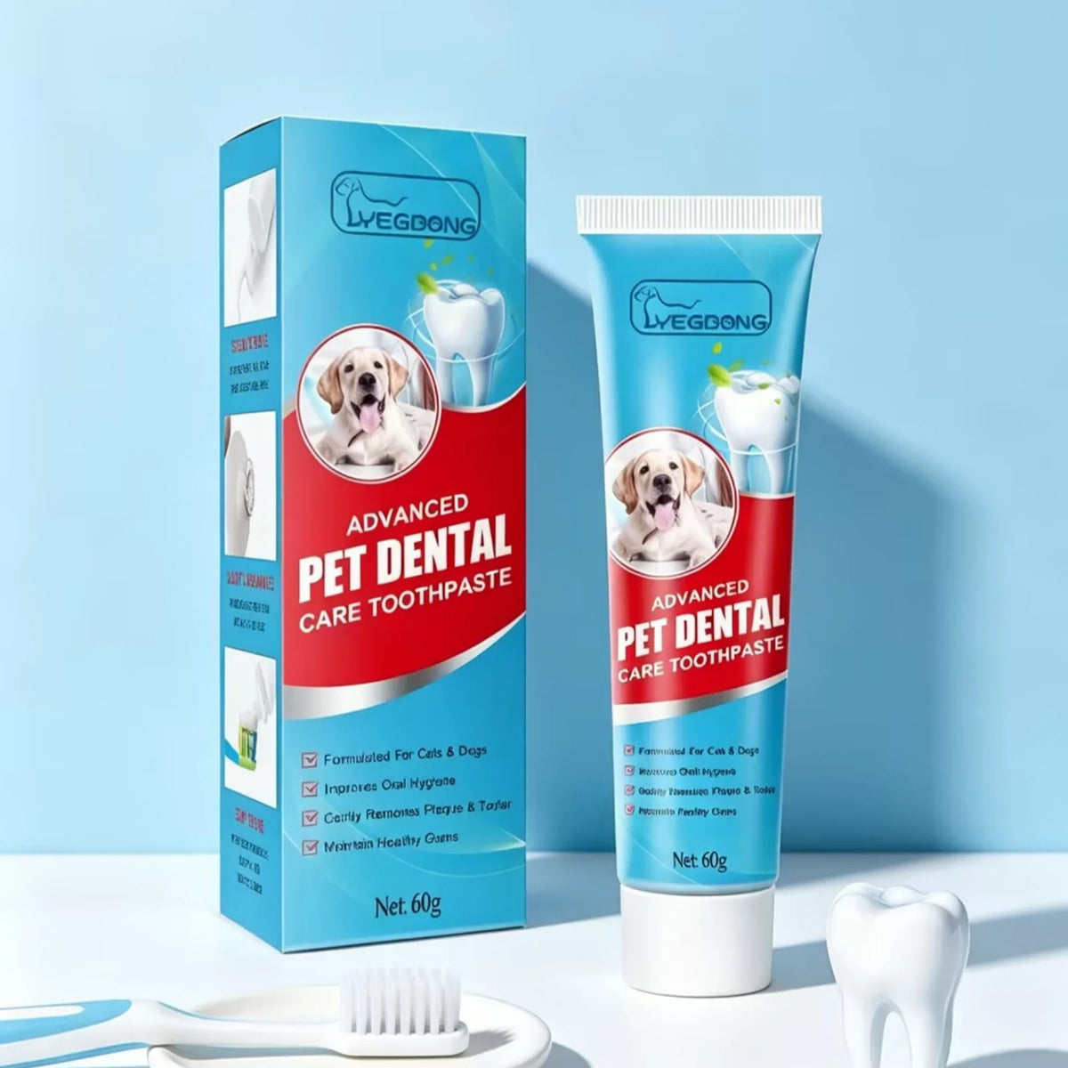 YEGBONG Pet Toothpaste For Dogs Cats Fresh Breath Oral Care